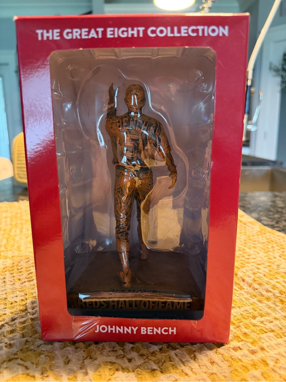 Johnny Bench Reds Hall of Fame Figurine - Bronze Tone